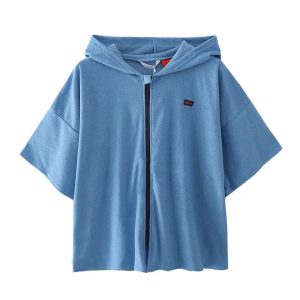 Blue Zip Up Hoodie Towel