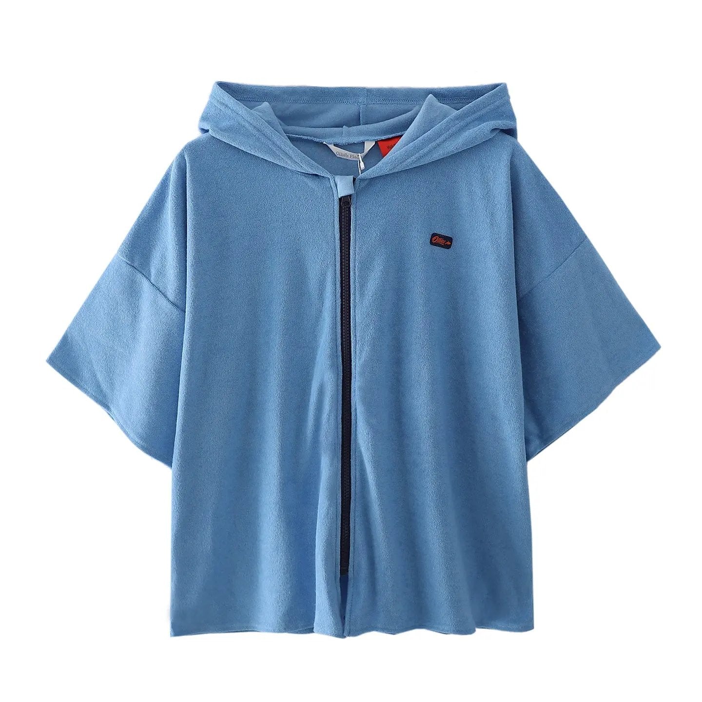 Blue Zip Up Hoodie Towel