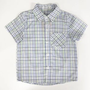 Thin Blue Check Collared Shirt